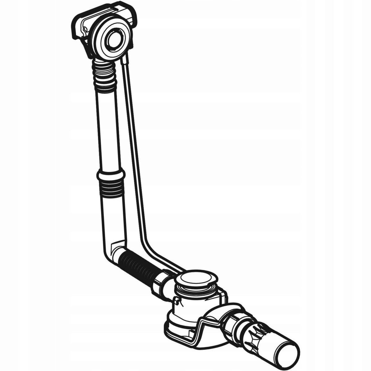 Zestaw odpływowo-przelewowy PushControl do wanien standard chrom błyszczący