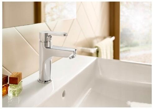 Bateria umywalkowa stojąca ROCA CARMEN 2-uchwyt 1-otworowa mosiężna chrom