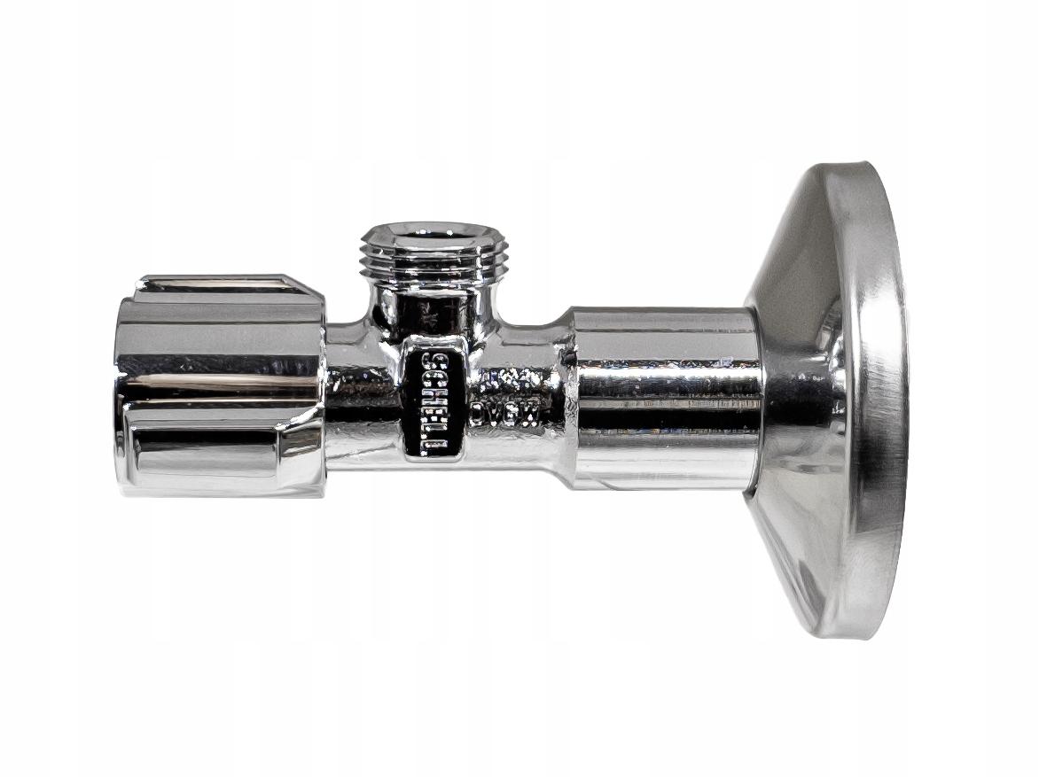 Zawór kątowy regulacyjny Comfort 1/2x3/8 bez nakrętki, chrom