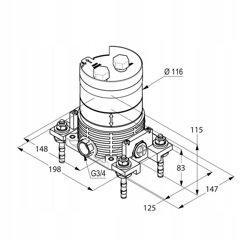 Zestaw montażowy KLUDI KLUDI do wolnostojących bat wannowo-natryskowych