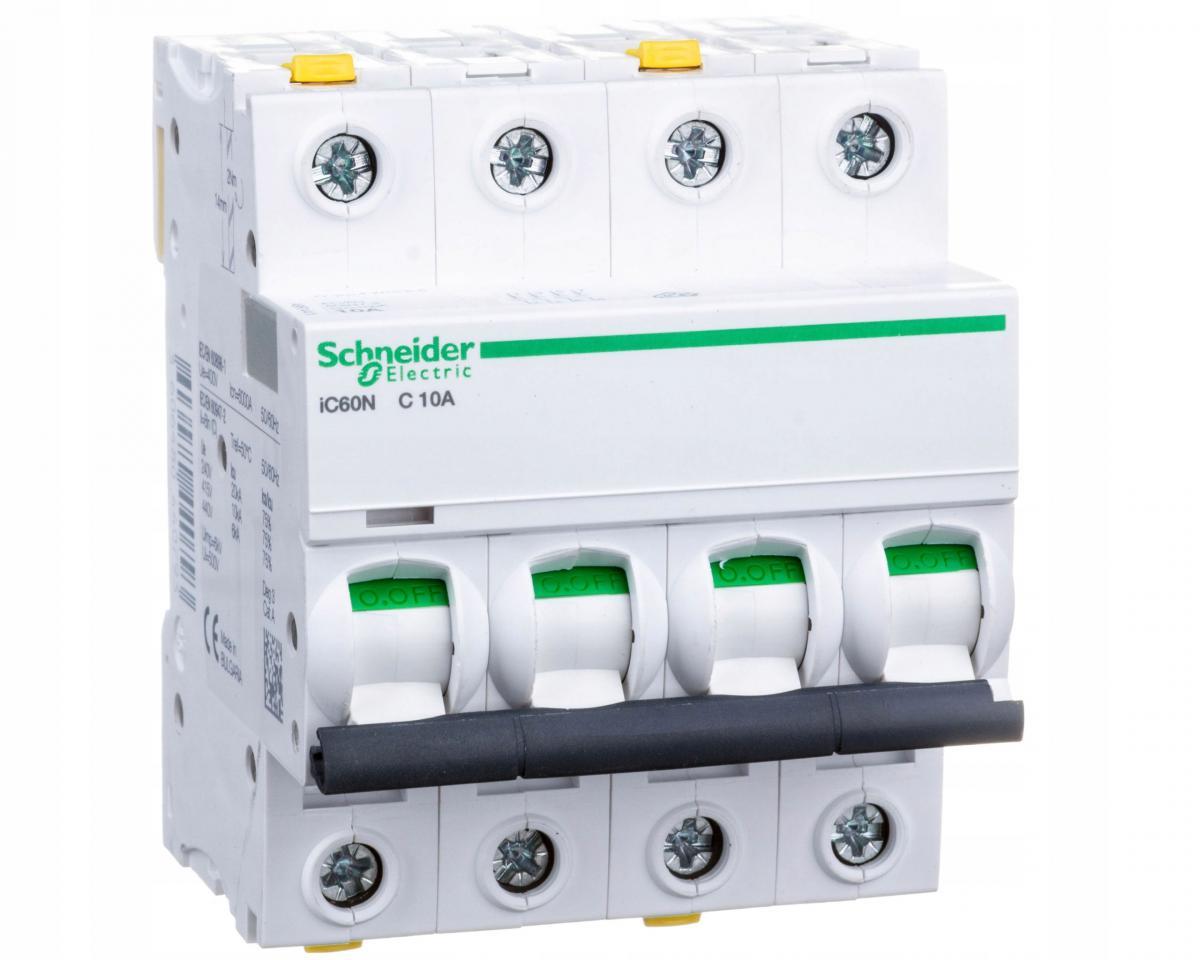 SCHNEIDER ELECTRIC Wyłącznik nadprądowy iC60N-C10-4 C 10A 4-biegunowy