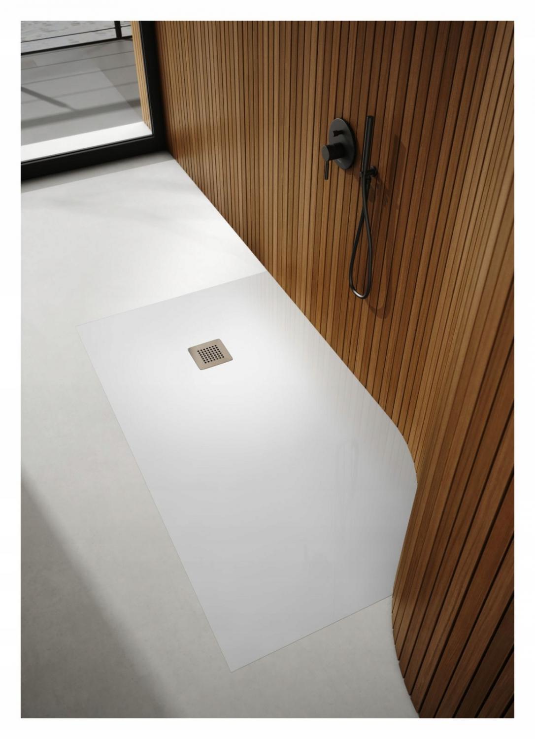 SCHEDPOL Brodzik kompozyt Kalait Stabilsound Plus White Stone 80x90 z M2