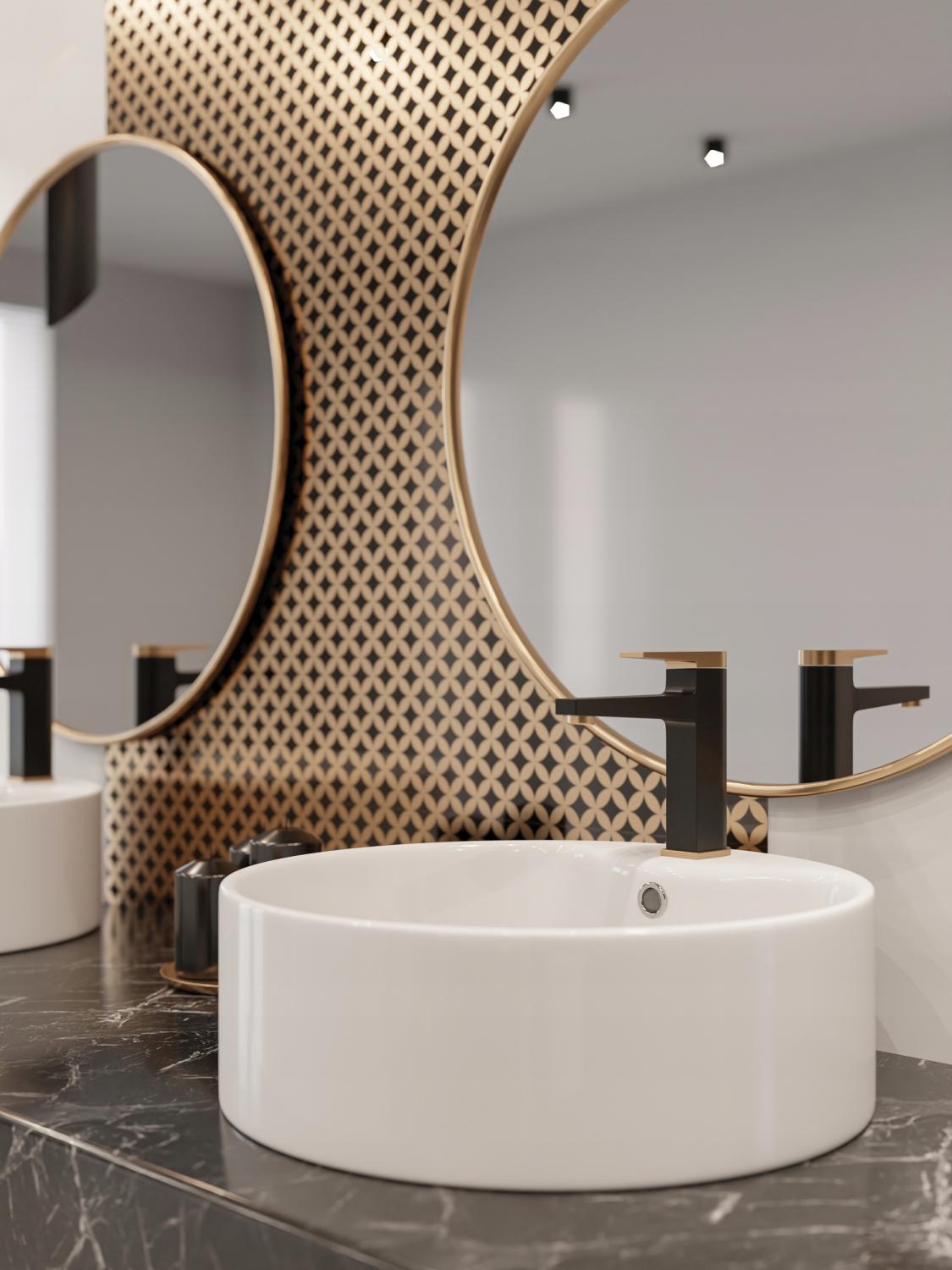 INVENA UMYWALKA NABLATOWA GRANADA 47 CM, OKRĄGŁA, Z OTW. NA BAT.