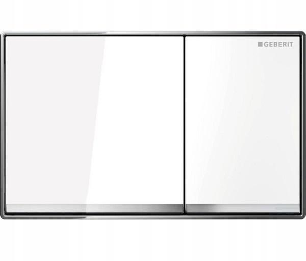 GEBERIT Przycisk spłukujący Omega60, przedni / górny, biały
