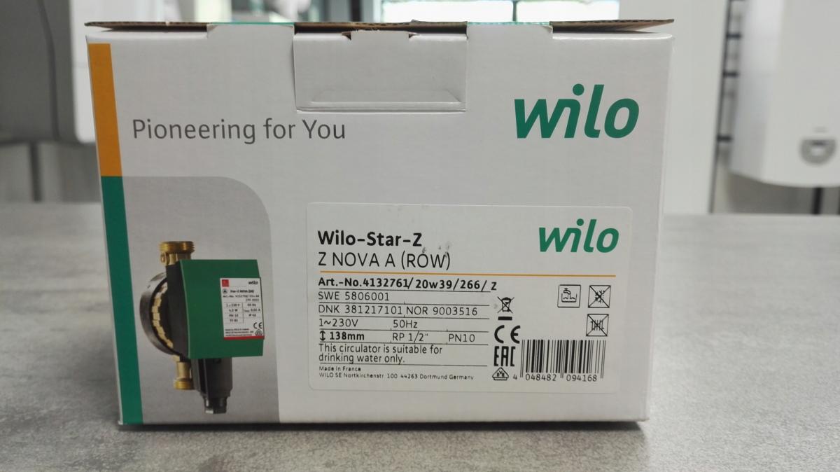 Pompa cyrkulacyjna WILO Star-Z A NOVA 48h