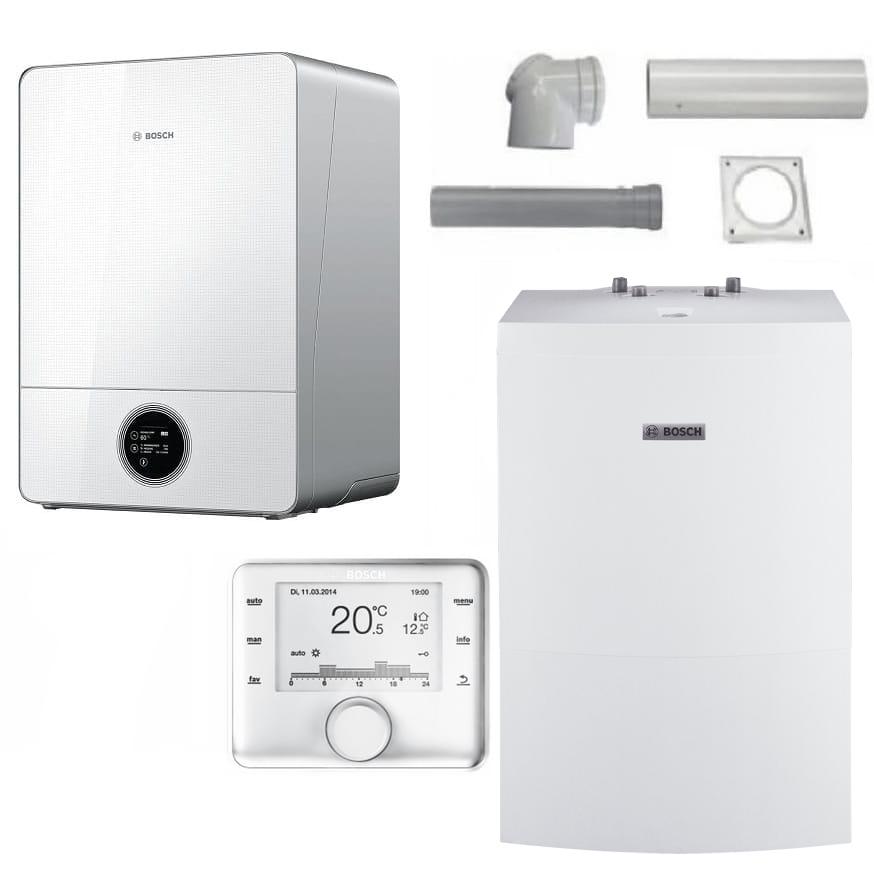 JUNKERS PAKIET Bosch CONDENS Zasobnik WST 120 CW 400 zestaw do szachtu 48h