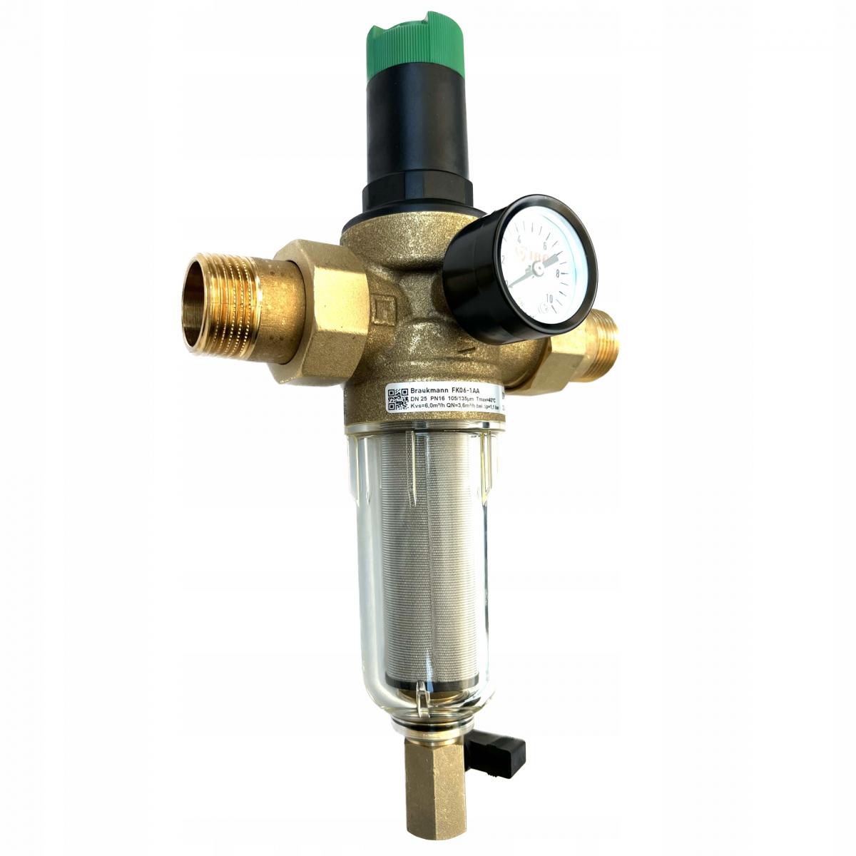 Filtr mini-plus z regulatorem ciśnienia, 1, z opłukiwaniem