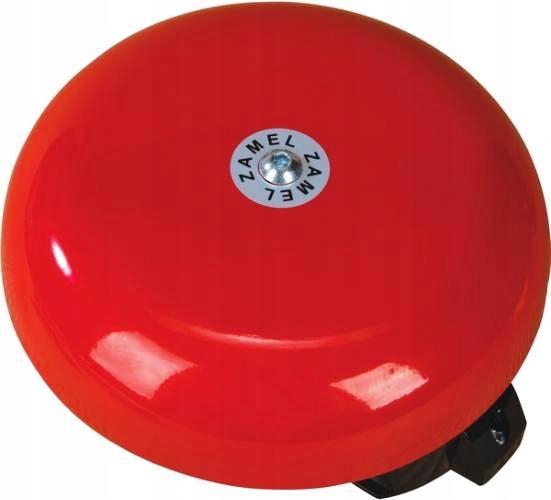 Dzwonek szkolno-alarmowy duży, elektromechaniczny, DNS-212D 230V, czerwony