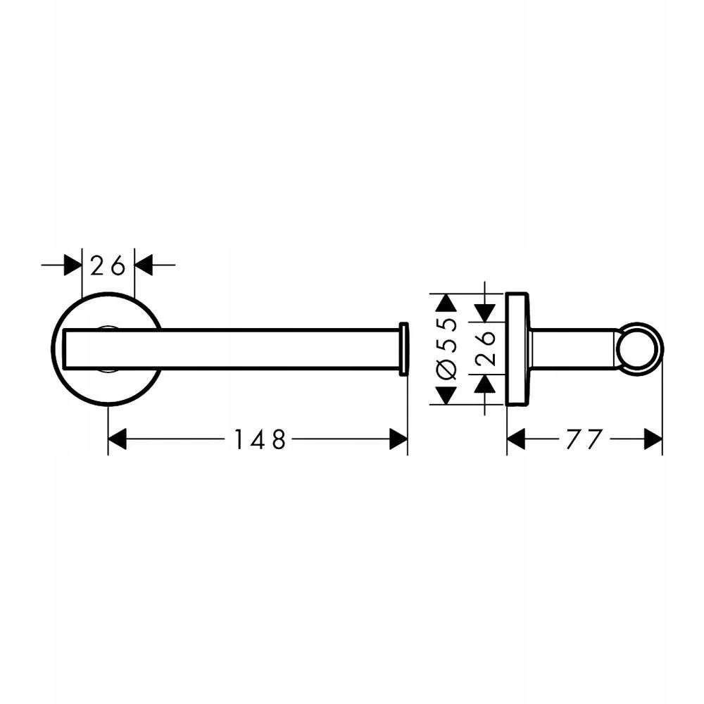 Uchwyt na papier Hansgrohe