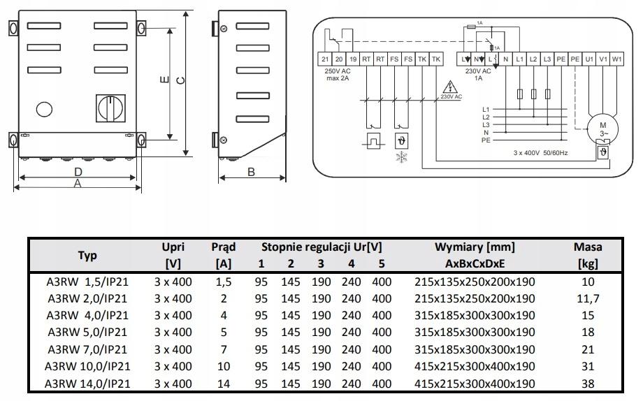 BREVE Regulator A3RW 4.0/1/S/IP 21