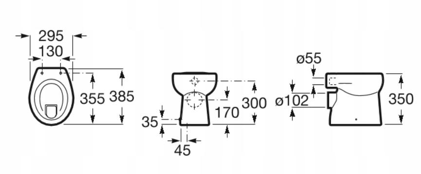 BABY Miska WC dla dzieci stojąca odpływ poziomy