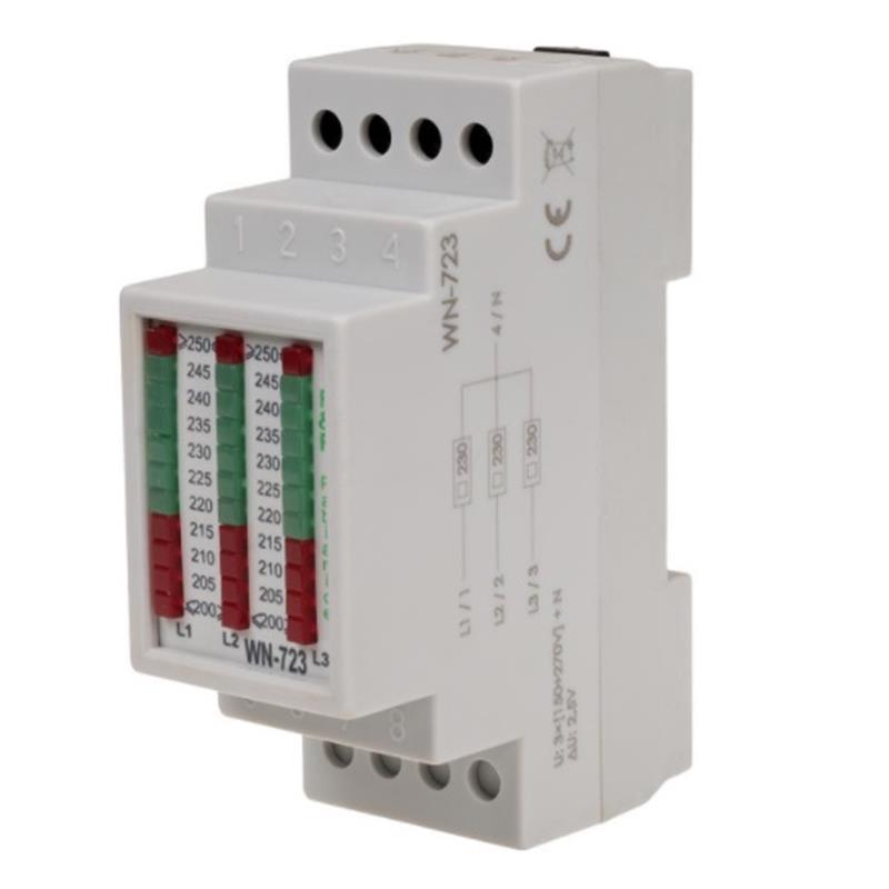 F&F Wskaźnik napięcia WN-723 trójfazowy, zakres: 3x200÷250V, 2 moduły