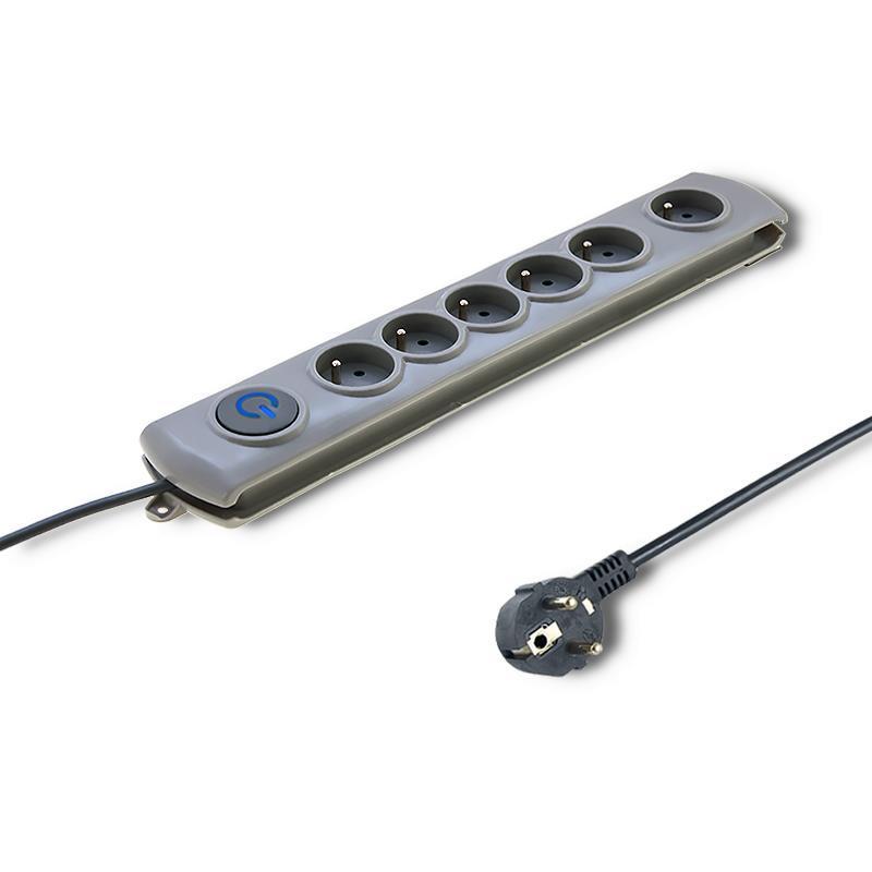 QOLTEC Listwa antyprzepięciowa Quick Switch 6 gniazd 1.8m