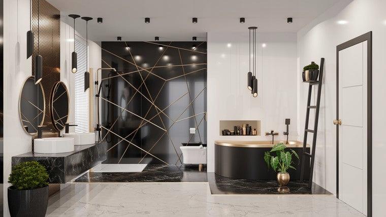 INVENA ZESTAW NATRYSKOWY NA DRĄŻKU GLAMOUR ZŁOTY 1F