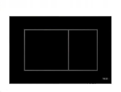 Przycisk spłukujący TECE now z tworz do WC czarny połysk 220x150x5 mm