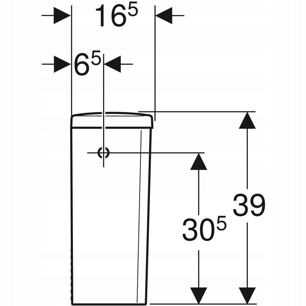 GEBERIT Spłuczka SELNOVA SQUARE przyłącze wody z boku 501.578.01.1 48h