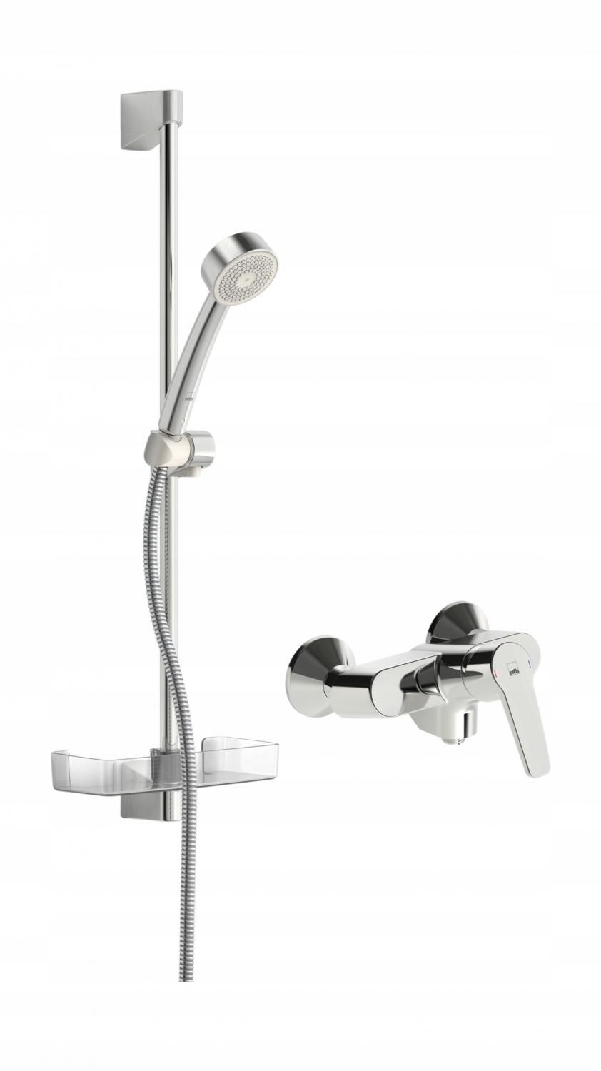 Bateria natryskowa ścienna ROCA NAIA 1-uchwytowa 2-otworowa rose gold