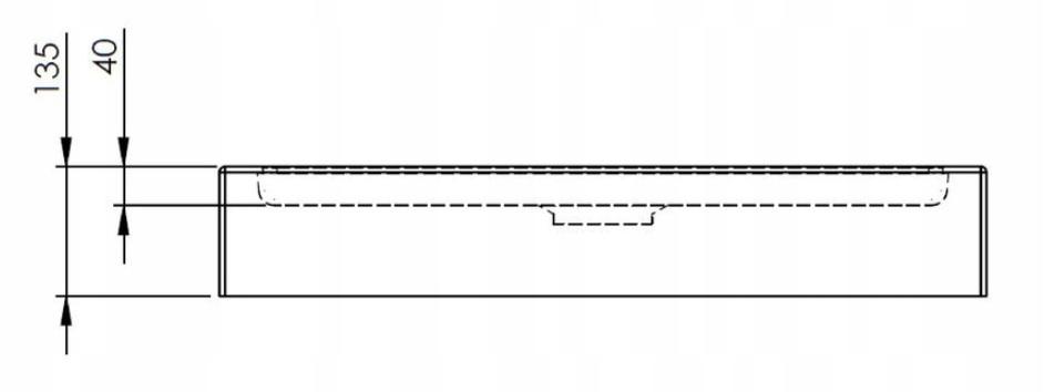 Brodzik akryl prostokątny 80x140x4 cm ROCA GRANADA FLAT