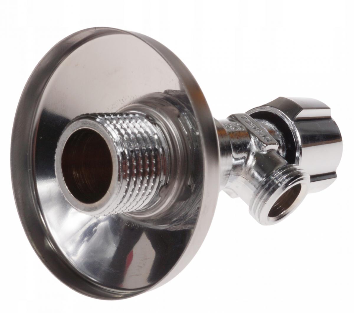 Zawór kątowy regulacyjny Comfort 1/2x3/8 bez nakrętki, chrom