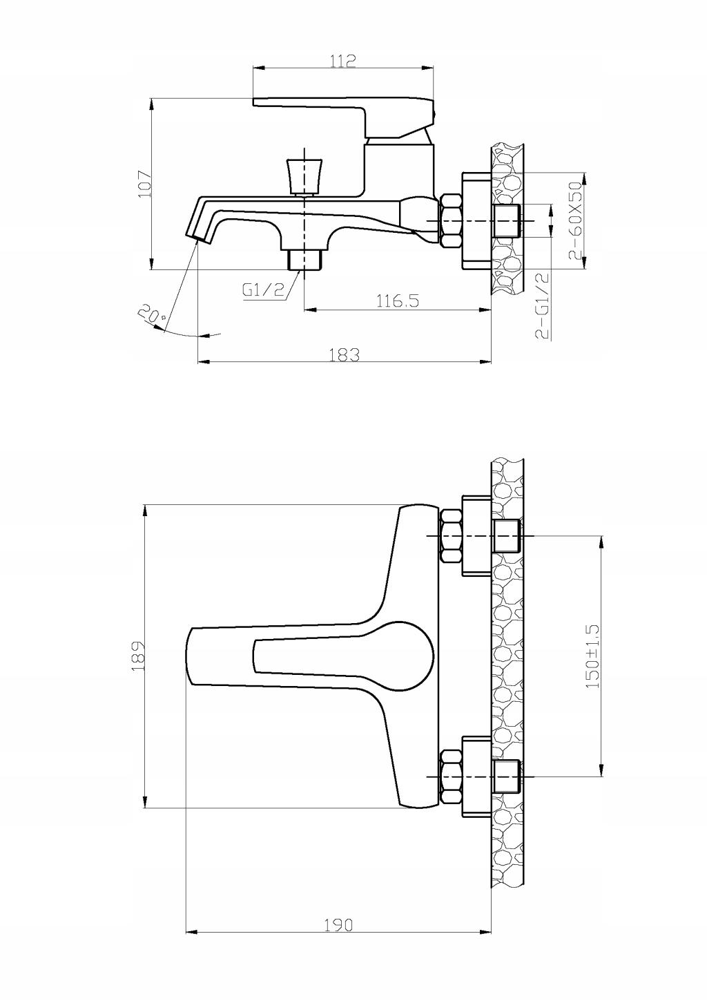INVENA BATERIA WANNOWA FIRA INVENA TREND CZARNA
