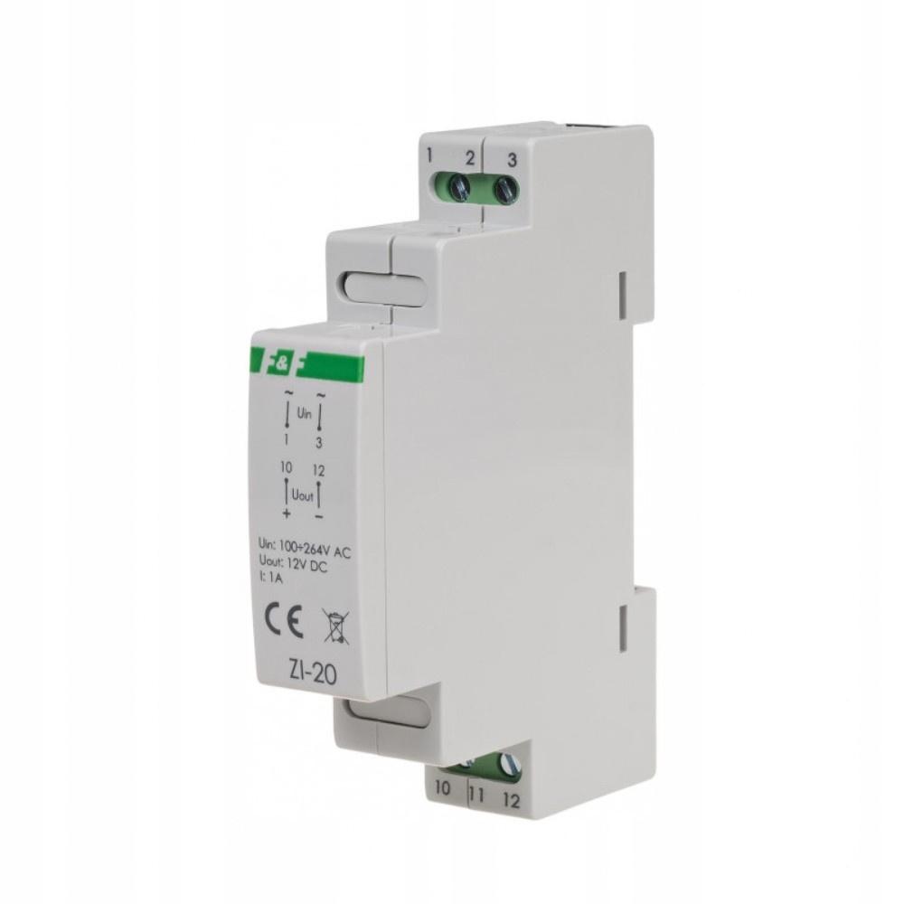 F&F Zasilacz impulsowy zi-20 12v dc 1,0a ZI-20