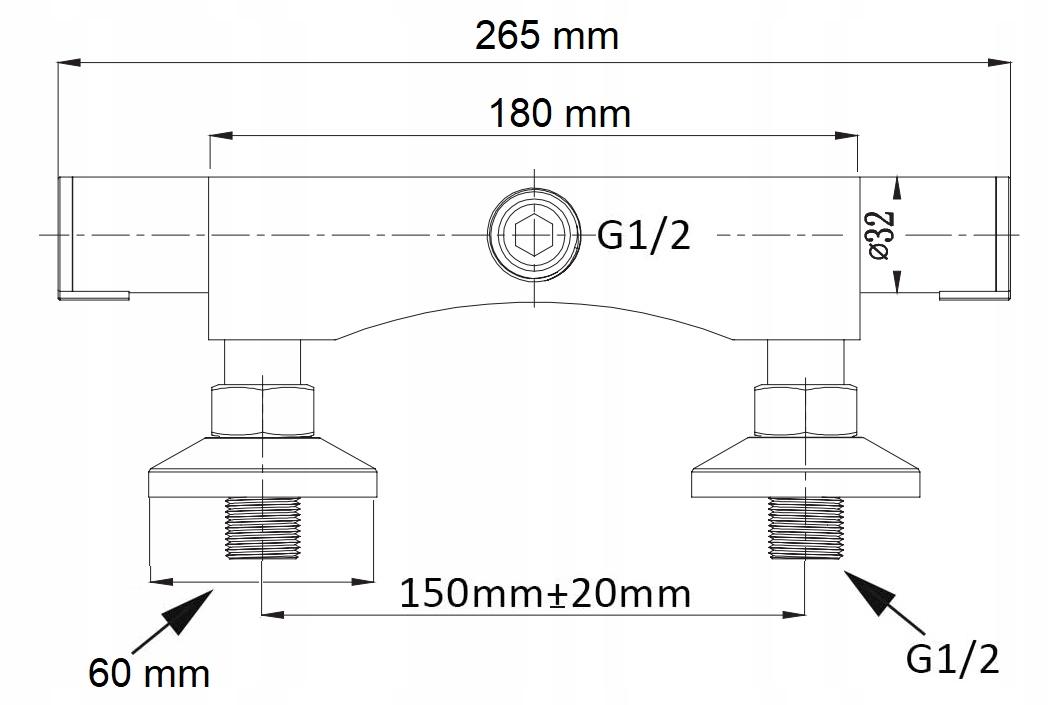 INVENA ZESTAW NATRYSKOWY NA DRĄŻKU SIROS 3F