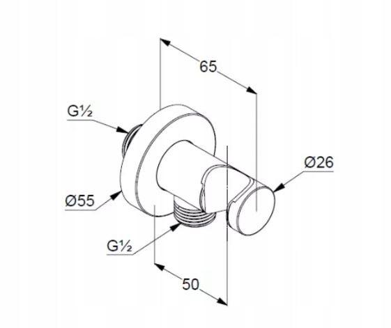 Przyłącze do węża natryskowego kątowe KLUDI złoty szczotkowany