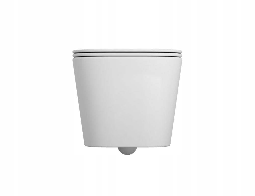 INVENA MISKA WC PODWIESZANA, BEZKOŁNIERZOWA PAROS, Z DESKĄ WOLNOOPAD KWADR