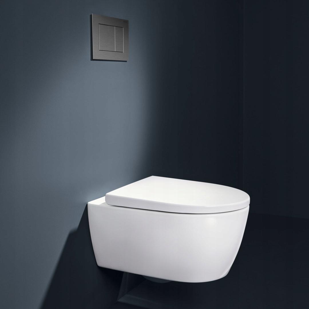 Zestaw wiszącej miski WC Geberit iCon, lejowa, ukryte mocowania, TurboFlush