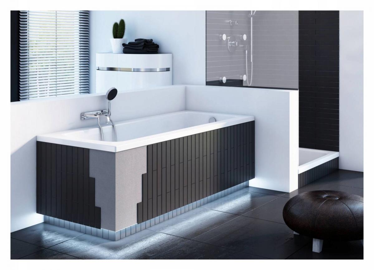 Nośnik do wanien prostokątnych 1.028-LED Stabilsound LED120-170x70x61cm