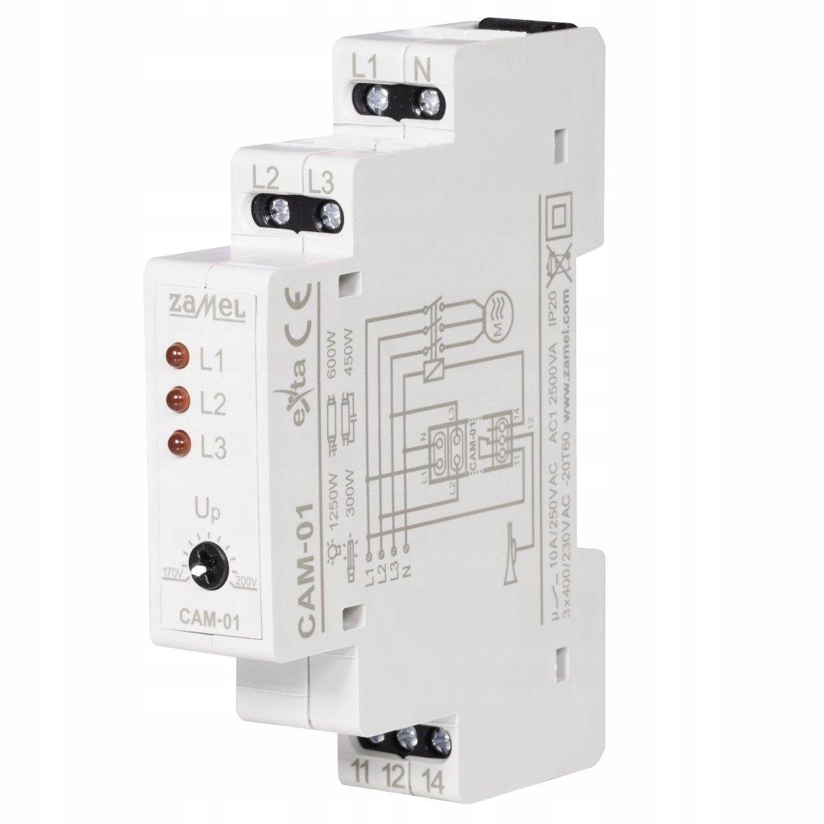 ZAMEL Czujnik asymetrii FAZ 230/400V AC Typ: CAM-01