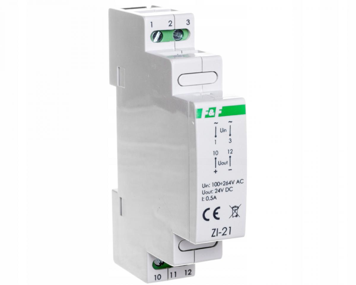 F&F Zasilacz impulsowy zi-21 24v dc 0,5a ZI-21