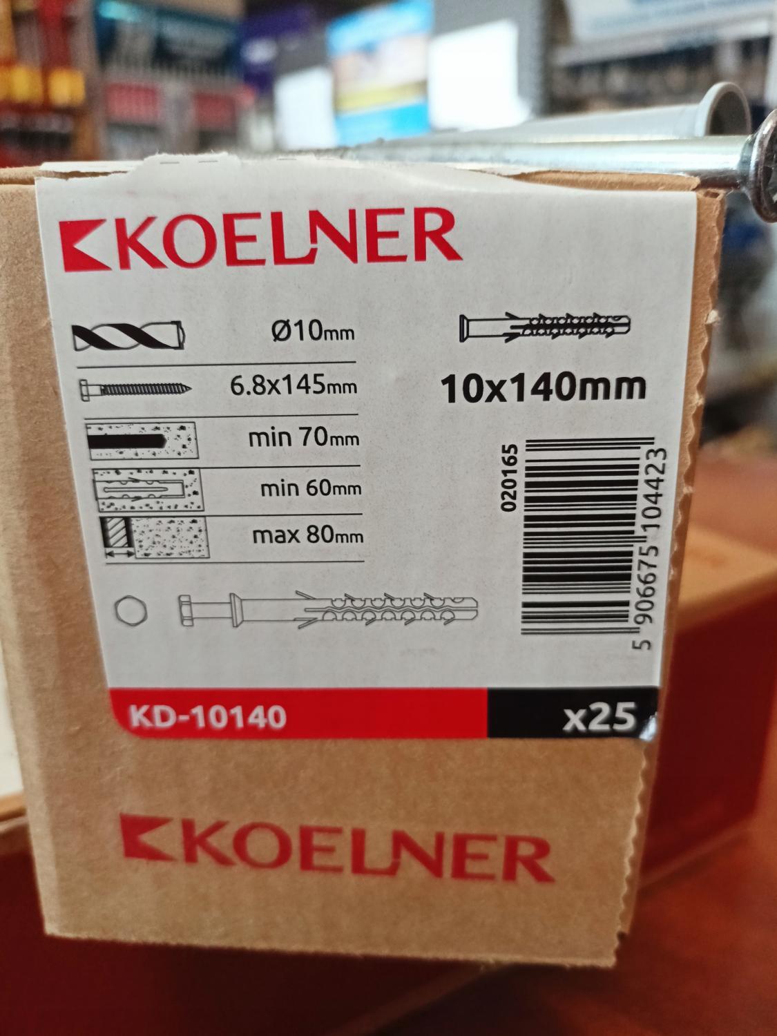 Kołek fi 10x140 mm z długą płaszczyzną podziału z wkrętem sześciokątnym