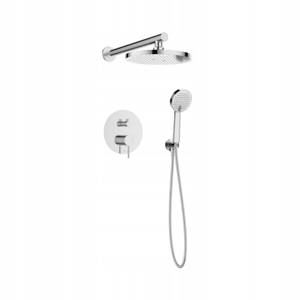 INVENA ZESTAW PODTYNKOWY Z BATERIĄ PODTYNKOWĄ 2F KALITEA INVENA TREND CHROM