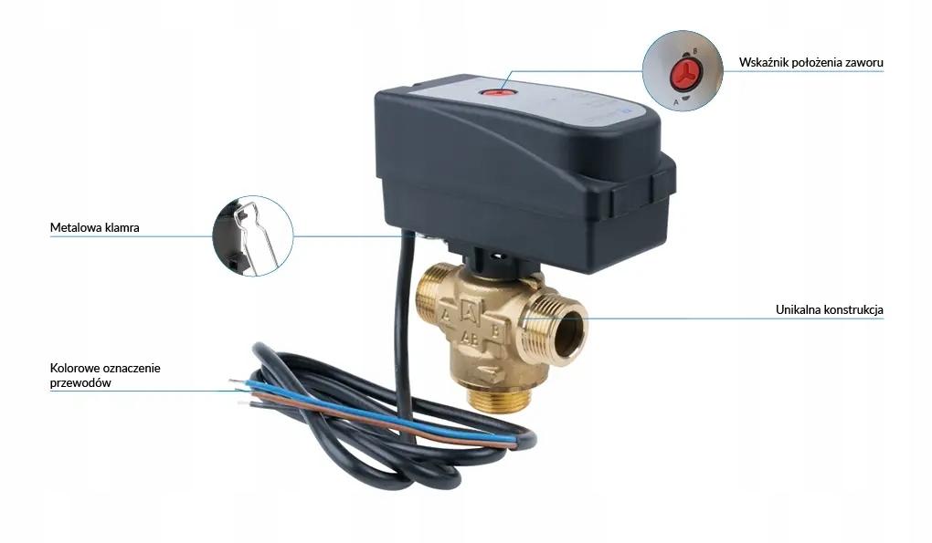 Zawór strefowy AFRISO 3-drogowy AZV 642 DN15 1664200 Gz3/4 48h