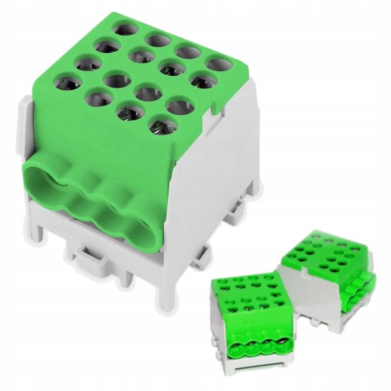 TRYTYT Zacisk przewodu głównego Hlak 35-1/6-p zielony.2x35mm2/6x25mm4