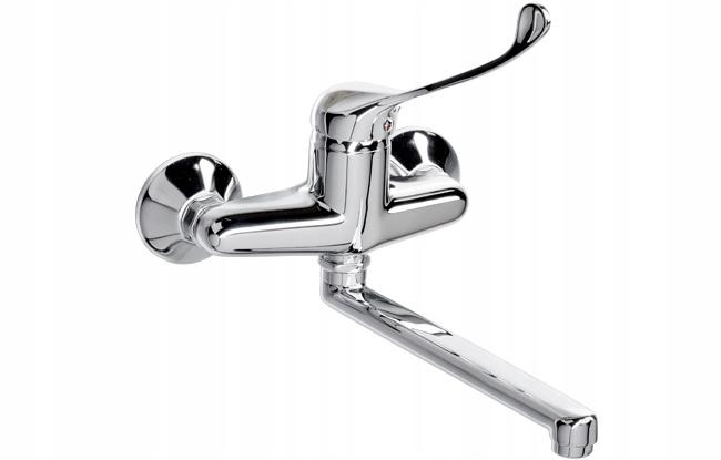 VALVEX Bateria ścienna Medica dwuotworowa z długą wylewką chrom