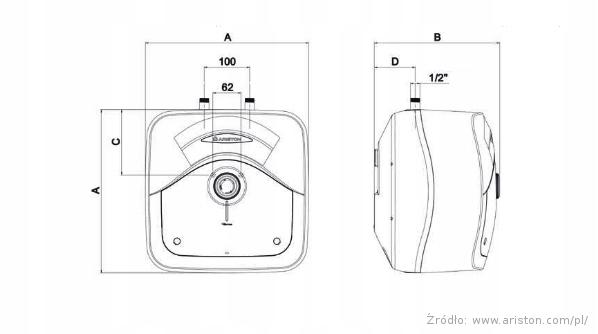 Podgrzewacz elektr. poj do montażu pod zlewem 15l ARISTON R 15U PL EU