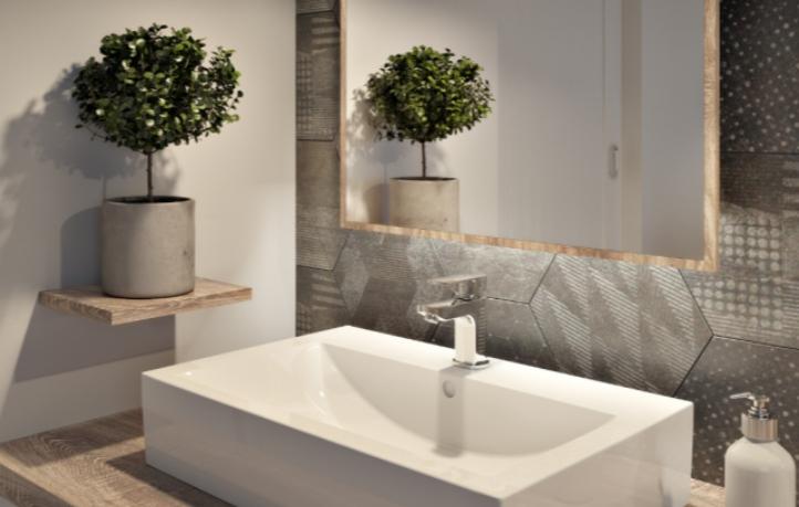 Bateria umywalkowa stojąca ARMATURA KRAKÓW LOGON 1-uchwyt. 1-otw. chrom