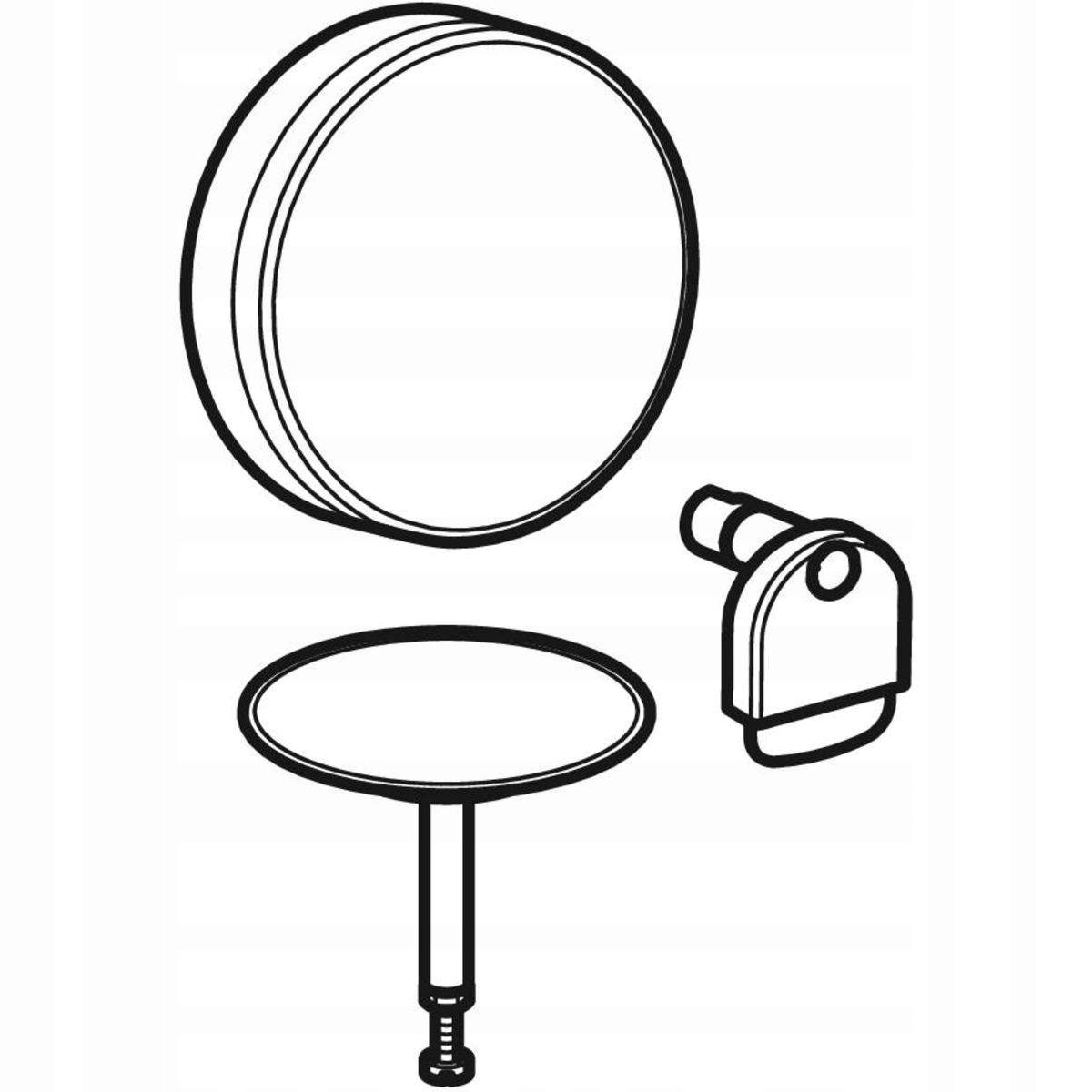 GEBERIT Zestaw wykończeniowy syfonu wannowego czarny mat