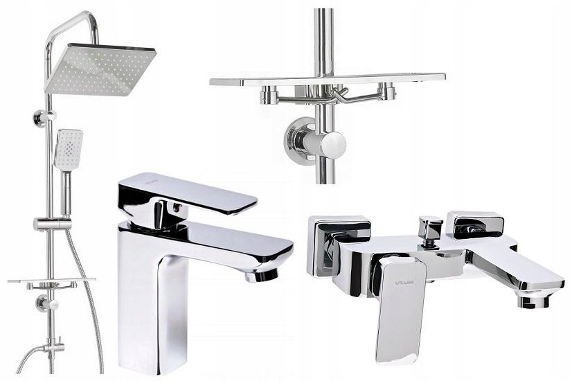 VALVEX Bateria wannowa Loft ścienna dwuotworowa chrom