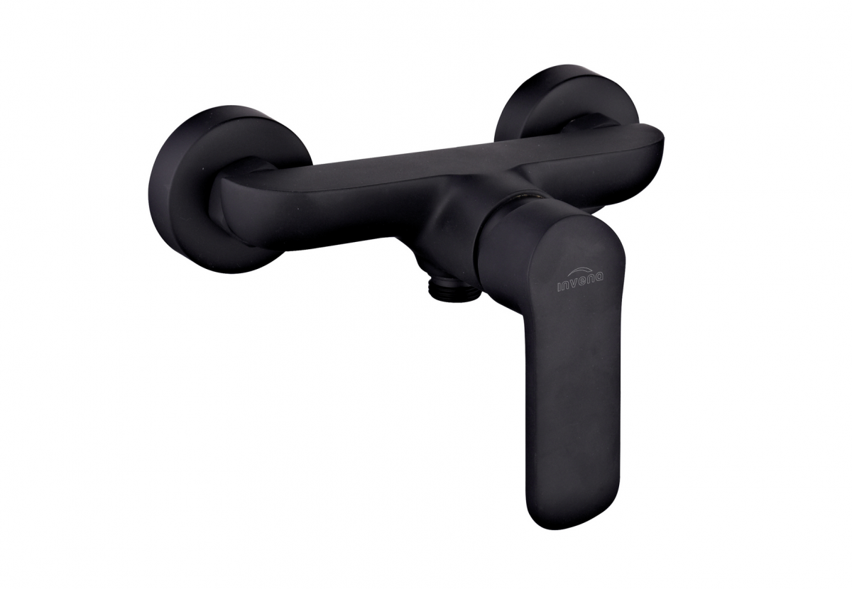 Bateria natryskowa INVENA SIROS CZARNA z zestawem natryskowym 48h