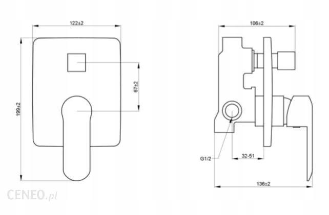 INVENA ZEST PODTYN Z BAT PODTYNK 2F SIROS, KWADR ROZETA