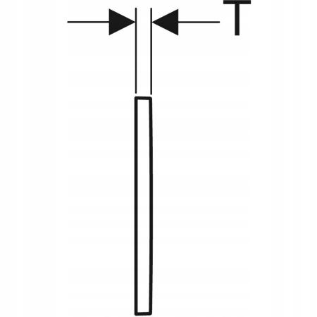 Przycisk uruchamiający GEBERIT Omega20 prostokątny przedni górny chrom