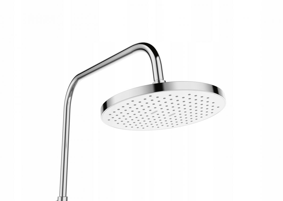 INVENA DESZCZOWNIA Z BATERIĄ NATRYSKOWĄ GABRO PLUS INVENA TREND CHROM