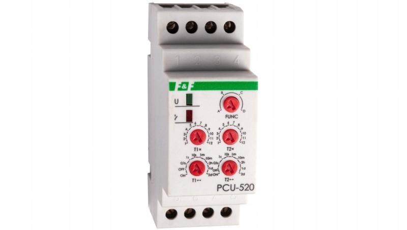 Przekaźnik czasowy PCU-520 24V uniwersalny zakres czasowy 0,1s÷24h Un=24V A