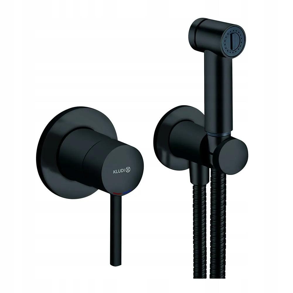 Zestaw prysznicowy do bidetu KLUDI BOZZ czarny mat