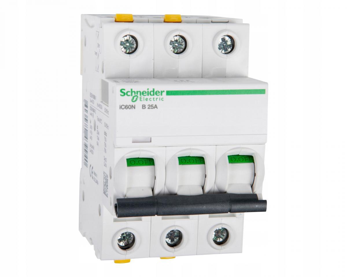 SCHNEIDER ELECTRIC Wyłącznik nadprądowy iC60N-B25-3 B 25A 3-biegunowy
