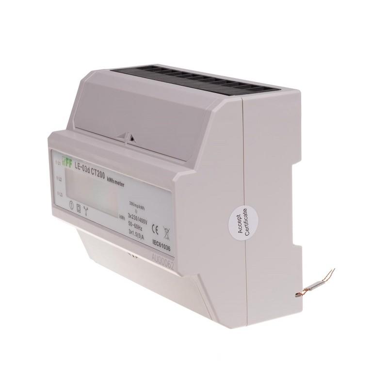 Licznik energii elektrycznej LE-03d - trójfazowy, wyświetlacz LCD, kl.1, 3x