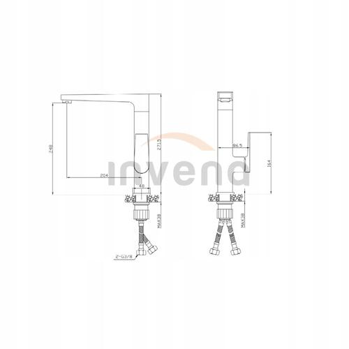 Bateria zlewozmywakowa INVENA MIDNIGHT BLACK GOLD 48h